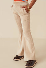 Load image into Gallery viewer, Beige Pleated Corduroy Girl&#39;s Pants