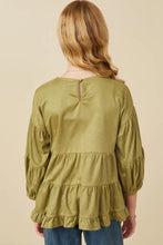 Load image into Gallery viewer, Timeless Tiered Suede Girl&#39;s Top