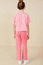Load image into Gallery viewer, Maisie Washed Girl&#39;s Pocket Tee - Pink