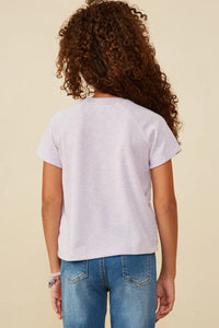 Pearly Bow Girl's Top - Lavender