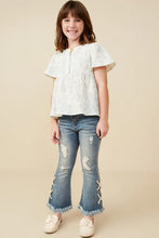 Load image into Gallery viewer, Girl&#39;s Cloud Print Peplum Top