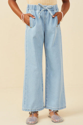 Wild & Free Girl's Wide Leg Denim Pants