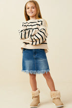 Load image into Gallery viewer, Amelia Striped Knit Girl&#39;s Sweater