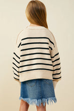 Load image into Gallery viewer, Amelia Striped Knit Girl&#39;s Sweater