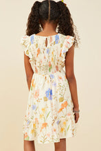 Load image into Gallery viewer, Girl&#39;s Smocked Ruffle Floral Dress - Juniper