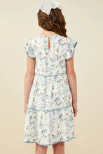Load image into Gallery viewer, Florence Bow Girl's Dress - Blue Mix