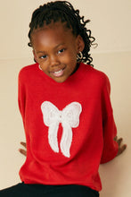 Load image into Gallery viewer, Fancy Bow Girl's Top - Red