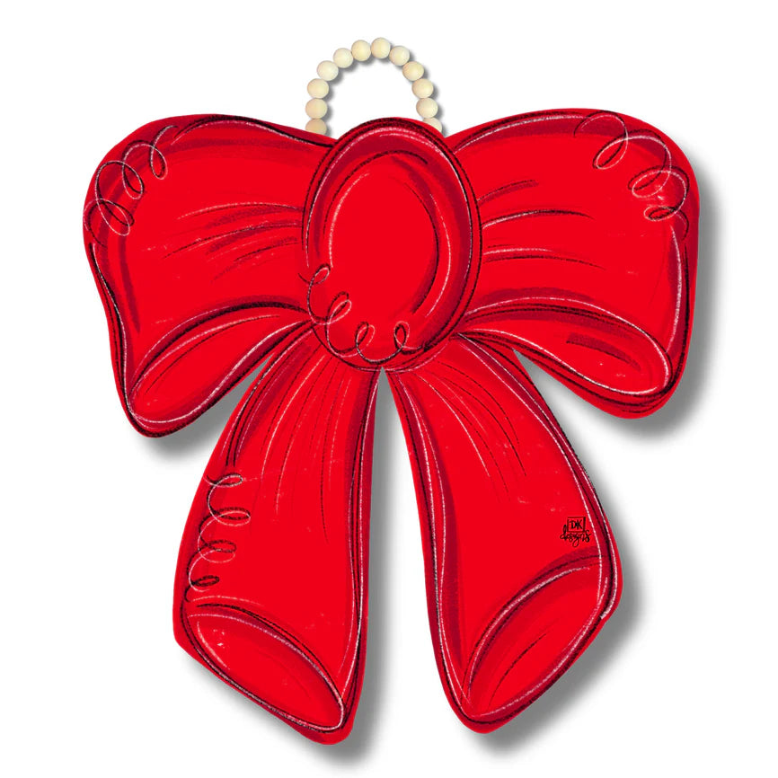 DK Designs Door Hanger - Red Bow