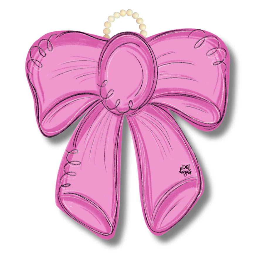 DK Designs Door Hanger - Pink Bow