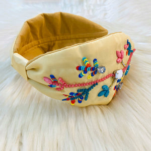 Beaded Flowers Fashion Headband