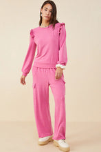 Load image into Gallery viewer, Mommy &amp; Me French Terry Ruffle Top - Fuchsia