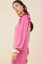 Load image into Gallery viewer, Mommy &amp; Me French Terry Ruffle Top - Fuchsia