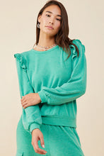 Load image into Gallery viewer, Mommy &amp; Me French Terry Ruffle Top - Green