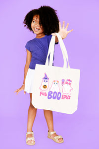 Viv & Lou Fab-BOO-Lous Small Canvas Tote