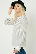 Load image into Gallery viewer, Classic Striped Hoodie - Black &amp; White *Regular &amp; Curvy*