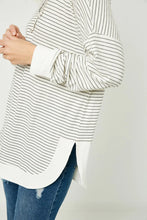 Load image into Gallery viewer, Classic Striped Hoodie - Black &amp; White *Regular &amp; Curvy*