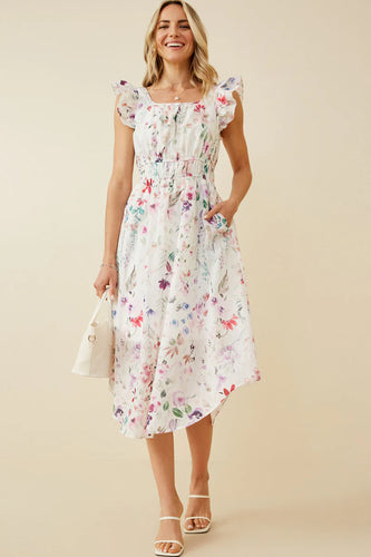 The Leah Floral Ruffle Dress