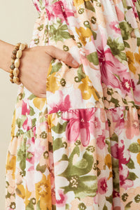 Floral Smocked Maxi Dress