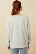 Load image into Gallery viewer, Mommy &amp; Me Smile Patch Pullover - Heather Grey