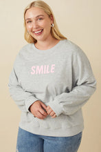 Load image into Gallery viewer, Mommy &amp; Me Smile Patch Pullover - Heather Grey