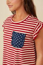 Load image into Gallery viewer, Stars &amp; Stripes Ruffle Top