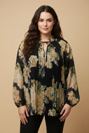 Hopeless Romantic Pleated Blouse - Black *Regular & Curvy*
