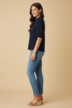 Load image into Gallery viewer, Jessi Cable Knit Top - Navy