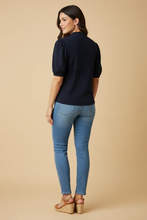 Load image into Gallery viewer, Jessi Cable Knit Top - Navy