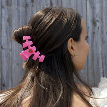 Load image into Gallery viewer, Medium Teleties Classic Hair Clip - Handpicked Strawberries