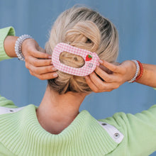 Load image into Gallery viewer, Large Teleties Flat Round Hairclip - Handpicked Strawberry