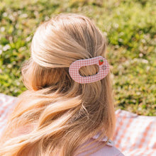 Load image into Gallery viewer, Medium Teleties Flat Round Hairclip - Handpicked Strawberry