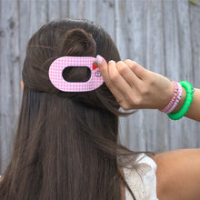 Load image into Gallery viewer, Small Teleties Flat Round Hairclip - Handpicked Strawberry