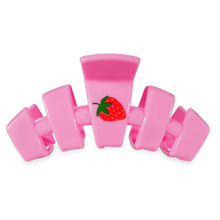 Load image into Gallery viewer, Large Teleties Classic Hair Clip - Handpicked Strawberries