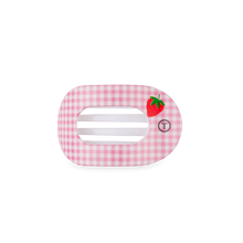 Load image into Gallery viewer, Small Teleties Flat Round Hairclip - Handpicked Strawberry