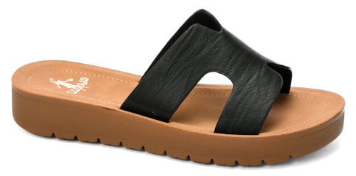 Corky's Hold Please Sandal - Black Smooth