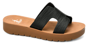 Corky's Hold Please Sandal - Black Smooth