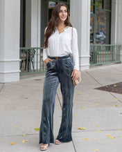 Load image into Gallery viewer, *Short Length* Grace &amp; Lace Holiday Velvet Straight Leg Pants - Starry Night