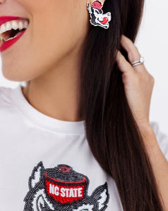 NC State College Vault Stud Earrings
