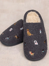 Load image into Gallery viewer, Natural Life Embroidered Sherpa Slippers - Dogs