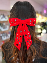 Load image into Gallery viewer, NC State Red Bow Barette