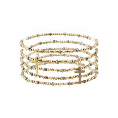Meghan Browne Jade Bracelet - Hematite