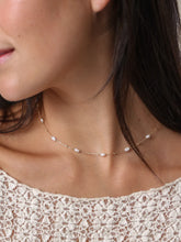Load image into Gallery viewer, Dainty Jewel Necklace - White Pearl
