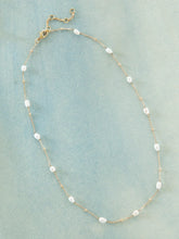 Load image into Gallery viewer, Dainty Jewel Necklace - White Pearl