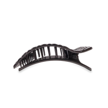 Load image into Gallery viewer, Medium Teleties Quilted Flat Rectangle Hair Clip - Jet Black