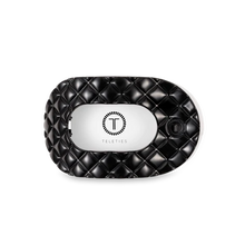 Load image into Gallery viewer, Medium Teleties Quilted Flat Round Hair Clip - Jet Black