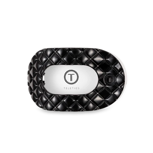 Medium Teleties Quilted Flat Round Hair Clip - Jet Black