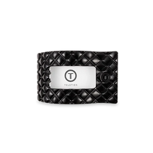 Load image into Gallery viewer, Small Teleties Quilted Flat Rectangle Hair Clip - Jet Black