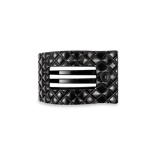 Load image into Gallery viewer, Small Teleties Quilted Flat Rectangle Hair Clip - Jet Black