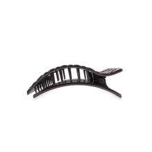 Load image into Gallery viewer, Small Teleties Quilted Flat Rectangle Hair Clip - Jet Black