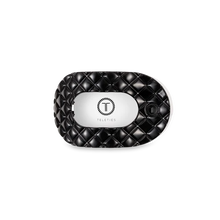 Load image into Gallery viewer, Small Teleties Quilted Flat Round Hair Clip - Jet Black